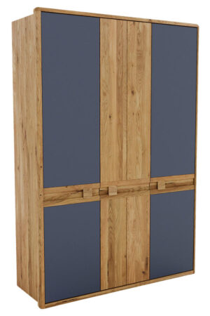 Šatní skříň v divokém dubu a antracitové sklo