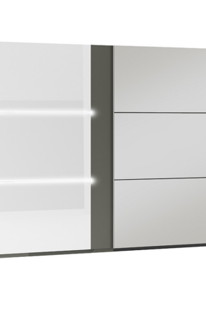 Šatní skříň Tunis v grafitové barvě s LED pásky