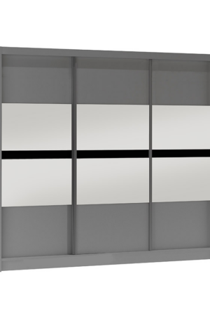 Šatní skříň Batumi v bílé barvě s zrcadlem