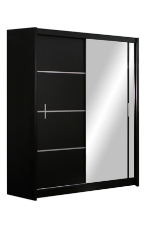 Šatní skříň Vista - Černá, 150 cm