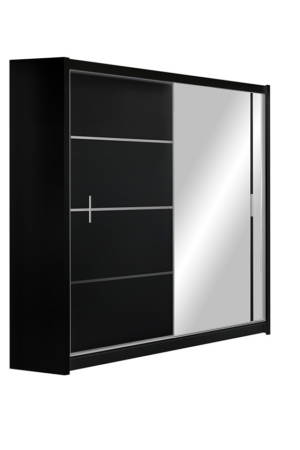 Šatní skříň Vista - Černá, 180 cm