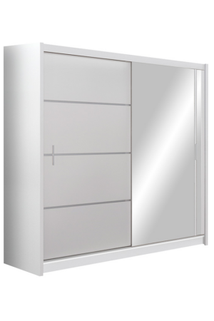 Šatní skříň Vista - Bílá, 203 cm
