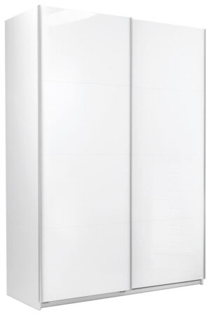 Bílá šatní skříň s posuvnými dveřmi 150 cm