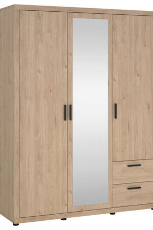 Šatní skříň s otočnými dveřmi v barvě dubu