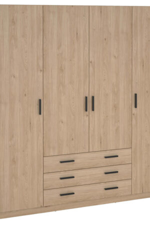 Šatní skříň MID.YOU v barvě dubu, 195,5x200,4x49,6 cm