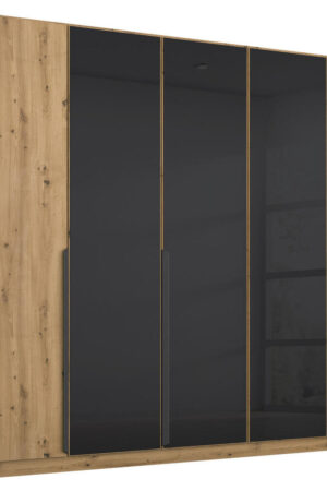 Šatní skříň s otočnými dveřmi, dub artisan a antracitová