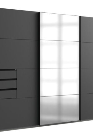 Šatní skříň MID.YOU se zrcadlem, antracitová, 270 cm