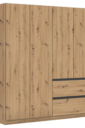 Šatní skříň s otočnými dveřmi v dekoru dub artisan