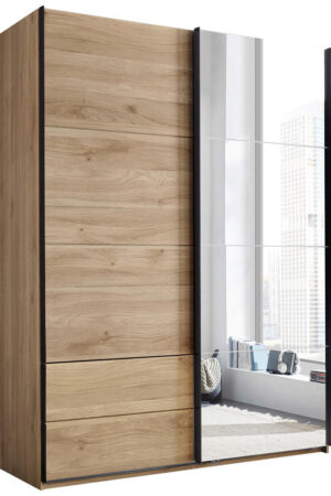 Skříň s posuvnými dveřmi v barvě dubu, 170 cm