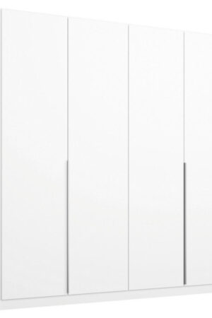 Bílá šatní skříň s otočnými dveřmi 181 cm