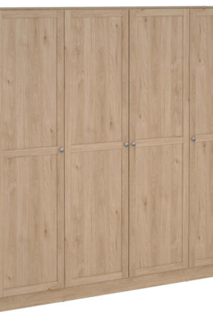 Šatní skříň s otočnými dveřmi v dekoru dubu, 195,5 cm