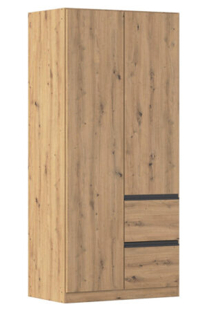 Šatní skříň s otočnými dveřmi v dub artisan