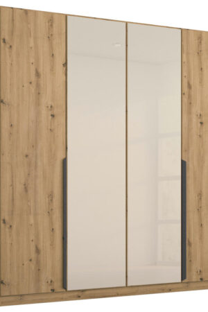 Šatní skříň Rauch s otočnými dveřmi v šampaňské barvě