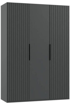Šatní skříň s otočnými dveřmi v grafitové barvě