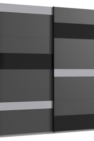 Skříň s posuvnými dveřmi v grafitové barvě