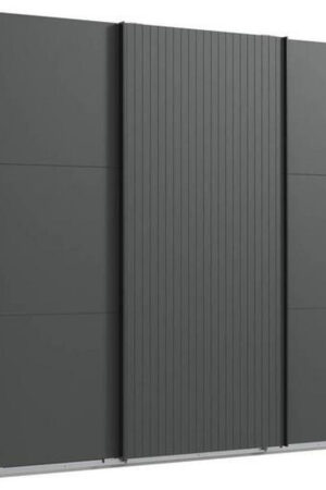 Skříň s posuvnými dveřmi v grafitové barvě
