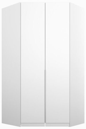 Rohová šatní skříň Rauch v bílé barvě 117x229 cm
