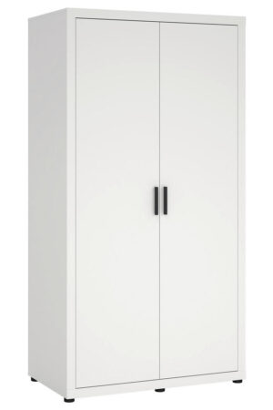 Bílá šatní skříň s otočnými dveřmi 105,1/200,9/59,8 cm