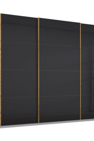 Skříň s posuvnými dveřmi, antracit a dub artisan