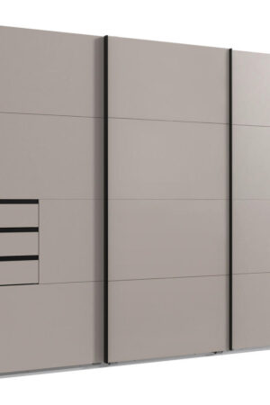 Skříň MID.YOU s posuvnými dveřmi v béžové a šedobéžové barvě