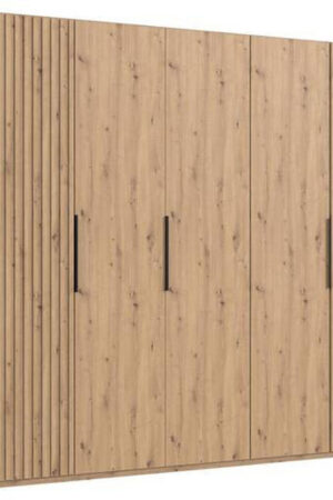 Šatní skříň s otočnými dveřmi v dub artisan