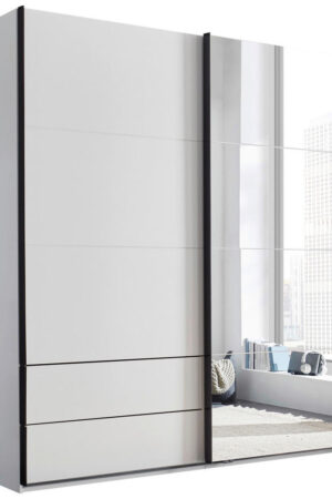 Xora skříň s posuvnými dveřmi v bílé a černé barvě