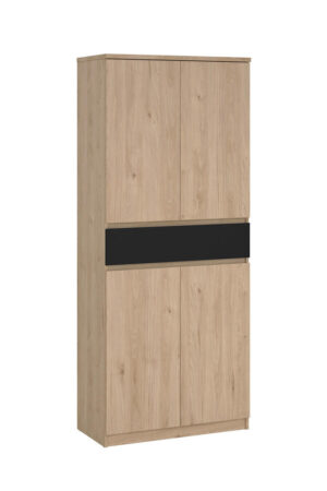 Černý botník Livetastic s dubovým dekorem