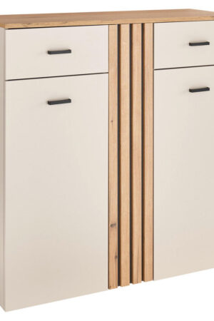 Xora botník v barvě dubu a kašmírové, rozměry 100/103/38 cm