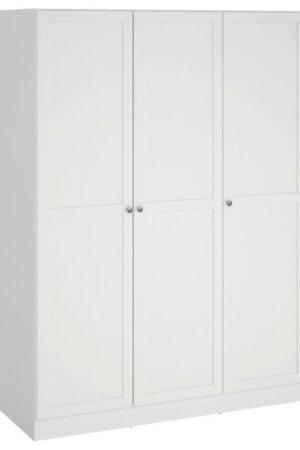 Bílá šatní skříň s otočnými dveřmi o rozměrech 147/200/61,7 cm