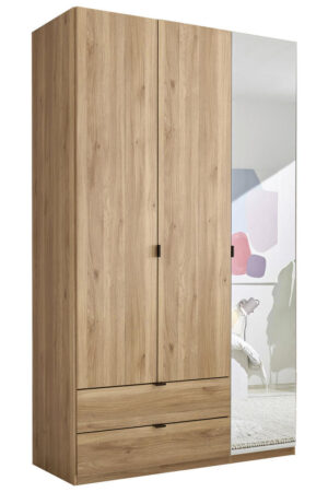Šatní skříň s otočnými dveřmi v barvě dubu
