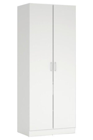 Bílá šatní skříň s otočnými dveřmi, rozměry 78,5/200,4/49,75 cm