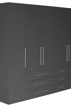 Šatní skříň Xora s otočnými dveřmi antracitová