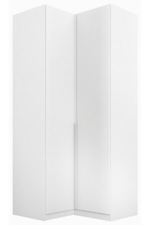 Rohová šatní skříň Rauch v bílé barvě