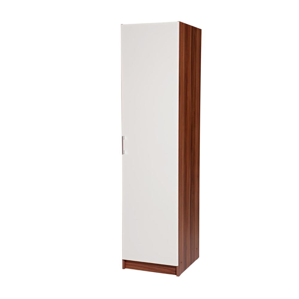 Skříň BUANG 1D ořech/bílá, elegantní design