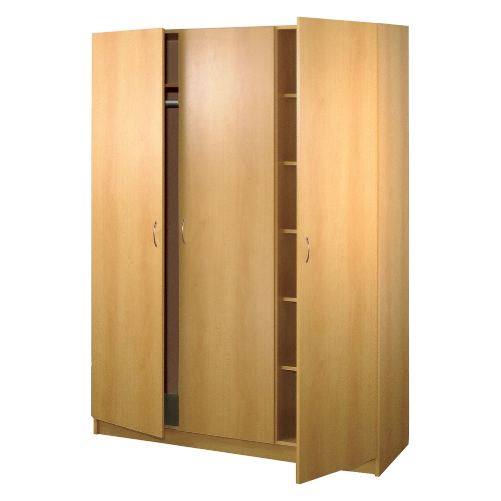 Trojdvéřová skříň ISDES v bukovém provedení