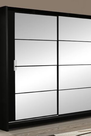 Šatní skříň CERESTY 203 s posuvnými dveřmi a zrcadlem