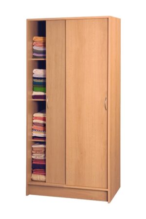 Skříň AMNE s posuvnými dveřmi v dekoru buku