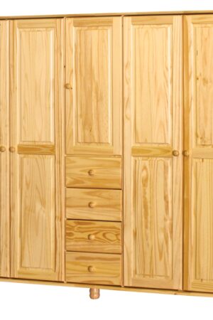 Pětidveřová skříň BRIGGS z masivu borovice