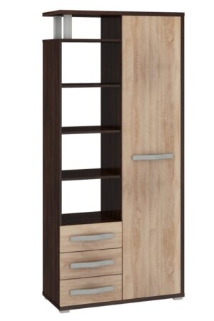 Skříň LEHUA 1D3S, dub sonoma tmavý, 3 zásuvky