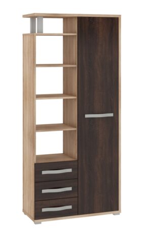 Skříň LEHUA 1D3S v dub sonoma s třemi zásuvkami