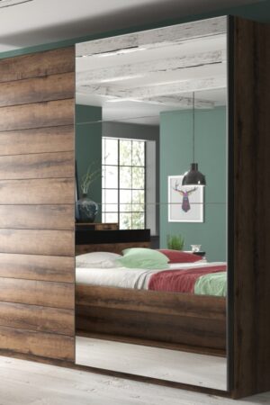 Šatní skříň MAGGIE se zrcadlem 180 v dub monastery