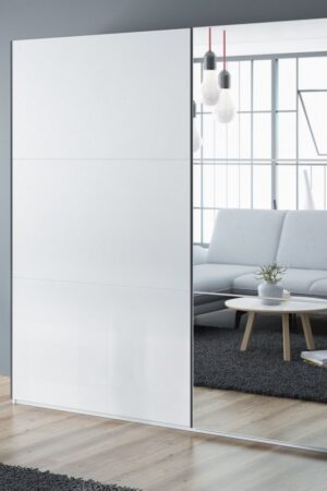 Šatní skříň ENKIN 250 s posuvnými dveřmi a zrcadlem