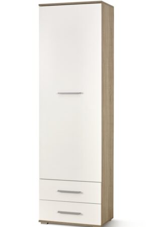 Skříň RYDER 1D2S v bílo-dubovém provedení