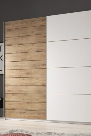 Kombinovaná šatní skříň ZANDER v dub beaufort/bílá
