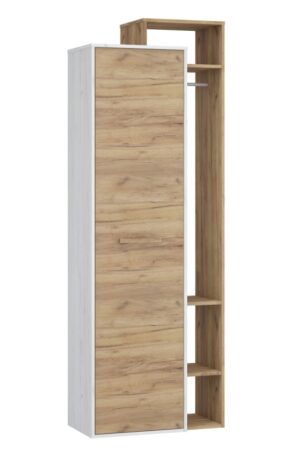 Skříň DORINDA 1D pravá, craft bílý a zlatý