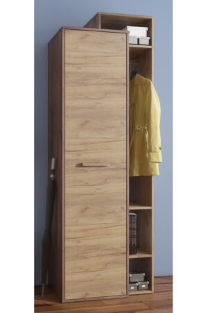 Skříň DORINDA 1D pravá, craft tobaco a craft zlatý