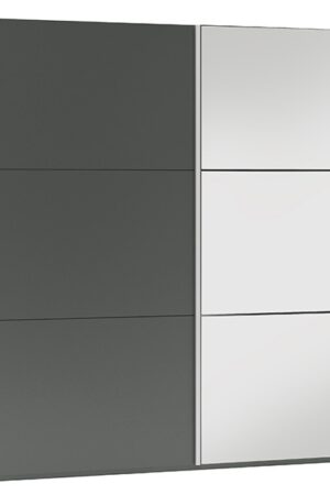 Šatní skříň ENKIN 250 grafit s zrcadlem