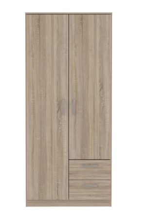 Dvoudveřová skříň DUNANUEJ z dubu sonoma