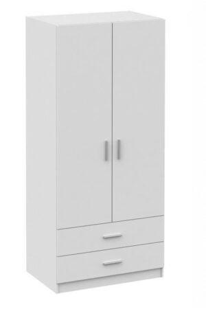 Bílá skříň FLIPPER 2D2S se dvěma šuplíky