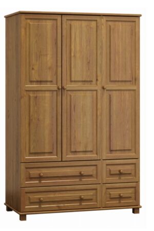 Šatní skříň 3D BHAGIRA 3 z masivní borovice